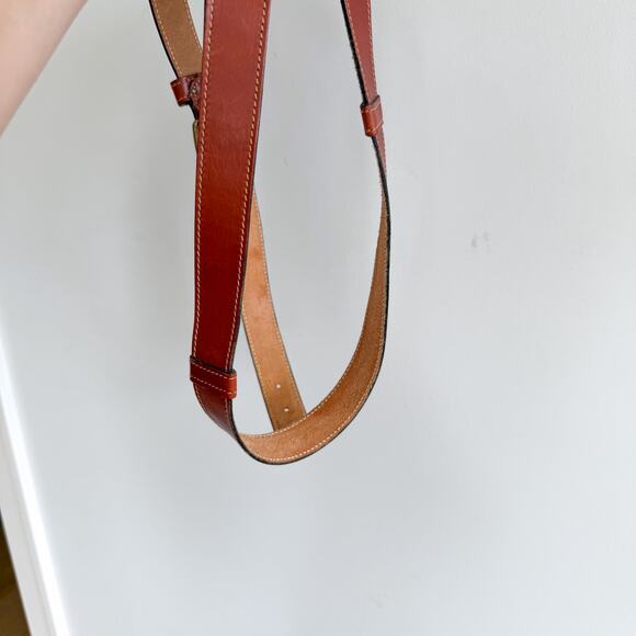 Vintage Anne Klein Leather Classic Adjustable Buckle Belt Brown M main image 5